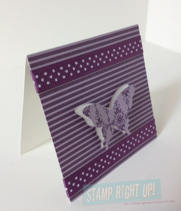 3x3 Note Card Gift - Elegant Butterfly Punch • Perfect Plum DSP
