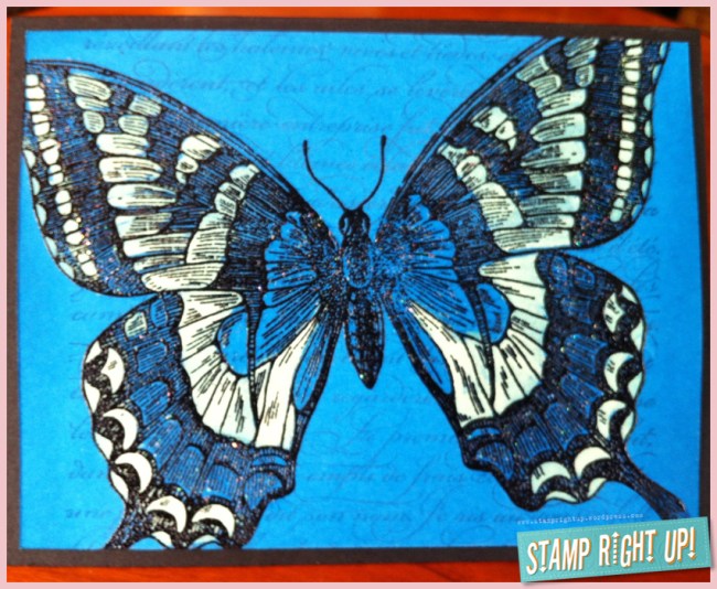 Bleached Swallowtail on Pacific Point with En Francais background stamp Bleached Swallowtail on Pacific Point with En Francais background stamp
