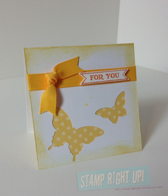 3x3 Note Card Gift - Elegant Butterfly Punch • So Saffron DSP • Itty Bitty Banners