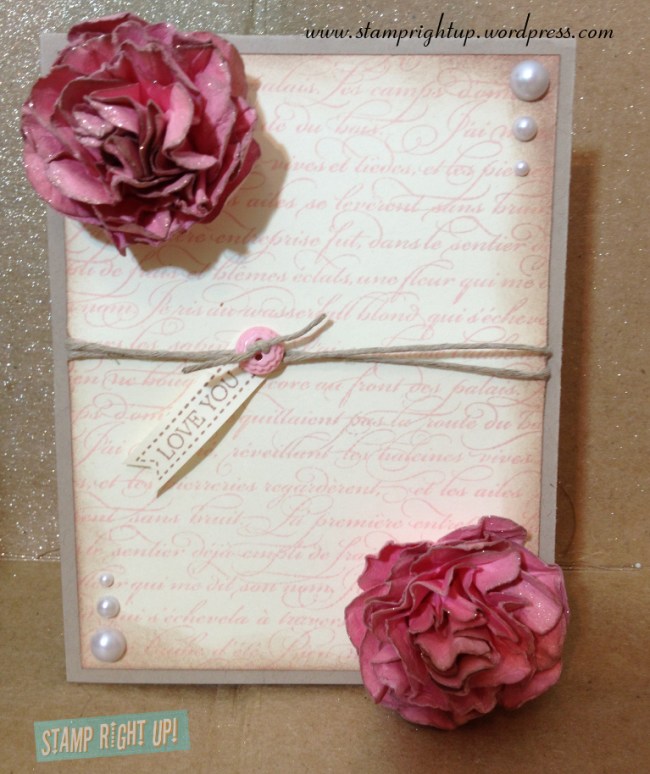 Stamp Right Up Mother's Day Paper Flower Card