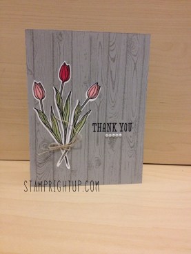 Backyard Basics Tulips & new Hardwood background stamp