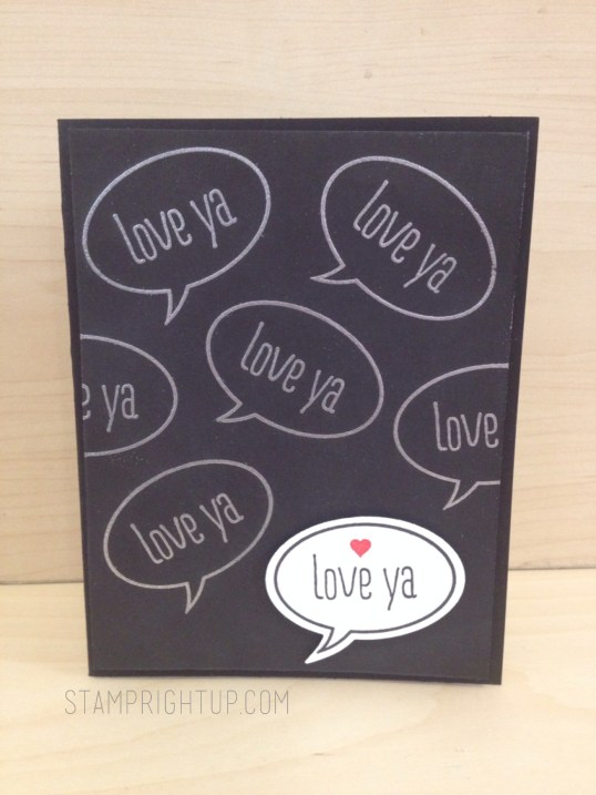 Just Sayin Stampin Up 'Love Ya' Word Bubble card