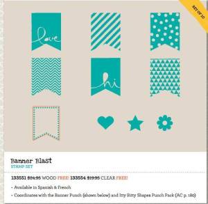 Banner Blast stamp set free during Sale-A-Bration 2014