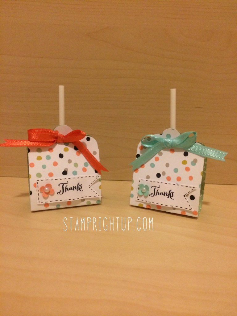 Stampin Up Sale-A-Bration Lollipop Treat Holder Party Favor