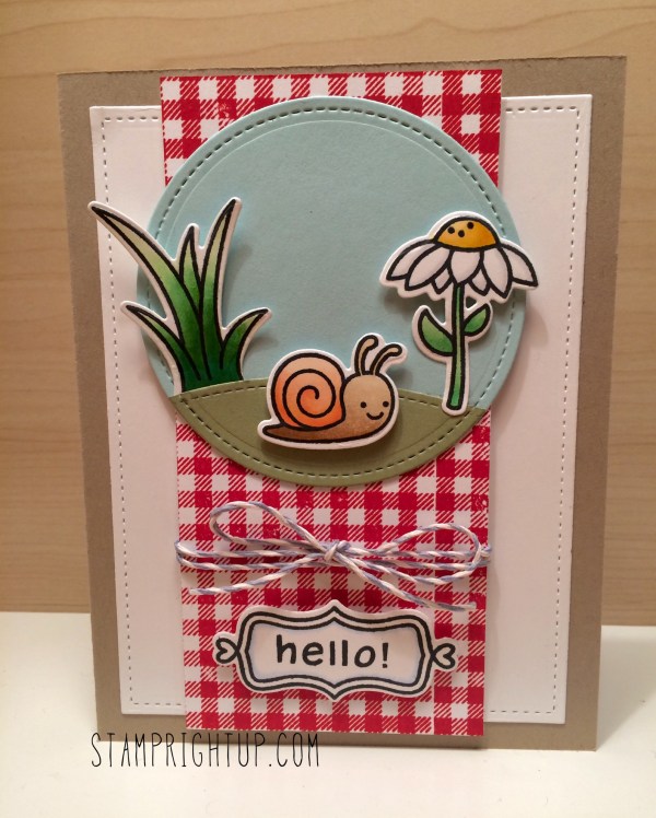 Lawn Fawn Gleeful Gardens Wendie Bee Stamp Right Up