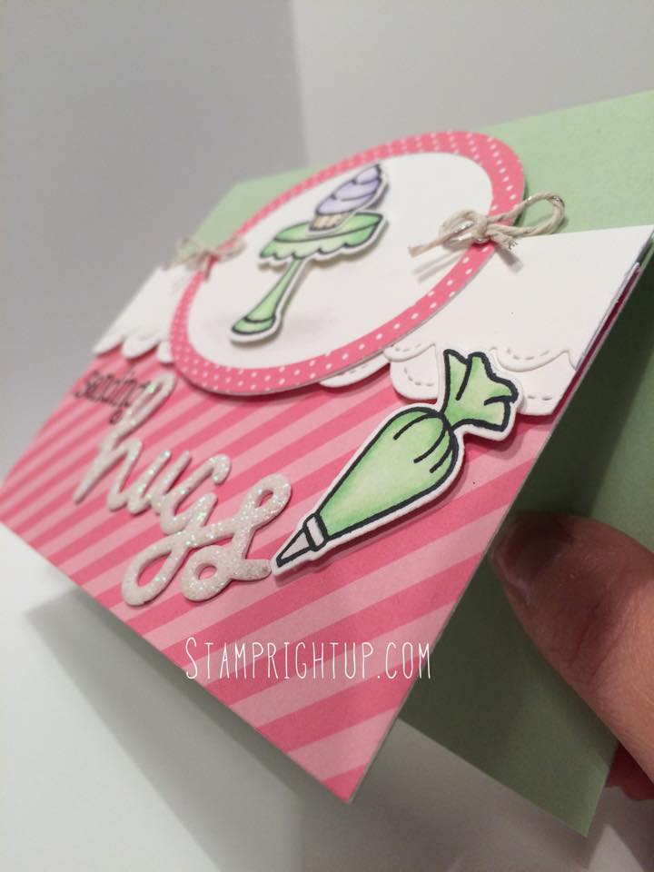 Lawn Fawn Baked With Love Lawnscaping Challenge by Wendie Bee of Stamp Right Up - dimensional view