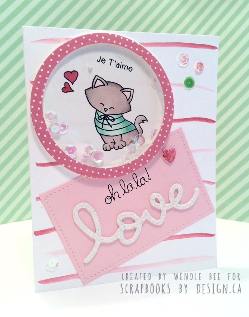 Newtons Nook Lawn Fawn Shaker Sequin Card Scrapbooks By Design Wendie Bee