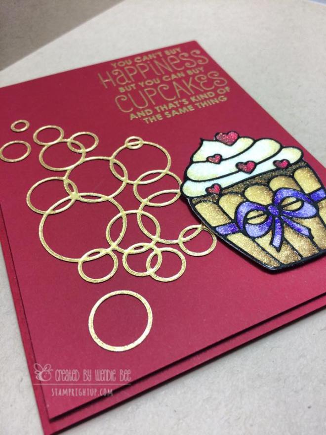 Elizabeth Craft_Peel Off_Cupcake_Mama Elephant_Wendie Bee_Stamp Right Up_1