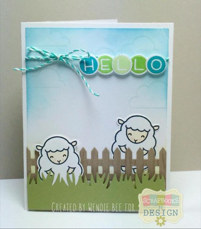 Lawn Fawn Baaah Humbug Hello Ewe design team post for Scrapbooks By Design created by Wendie Bee