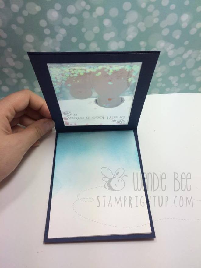 Lawn Fawn's Making Frosty Friends no bulk shaker card for the Jennifer McGuire Ink Kindness Challenge #1 ~ created by Wendie Bee of Stamp Right Up