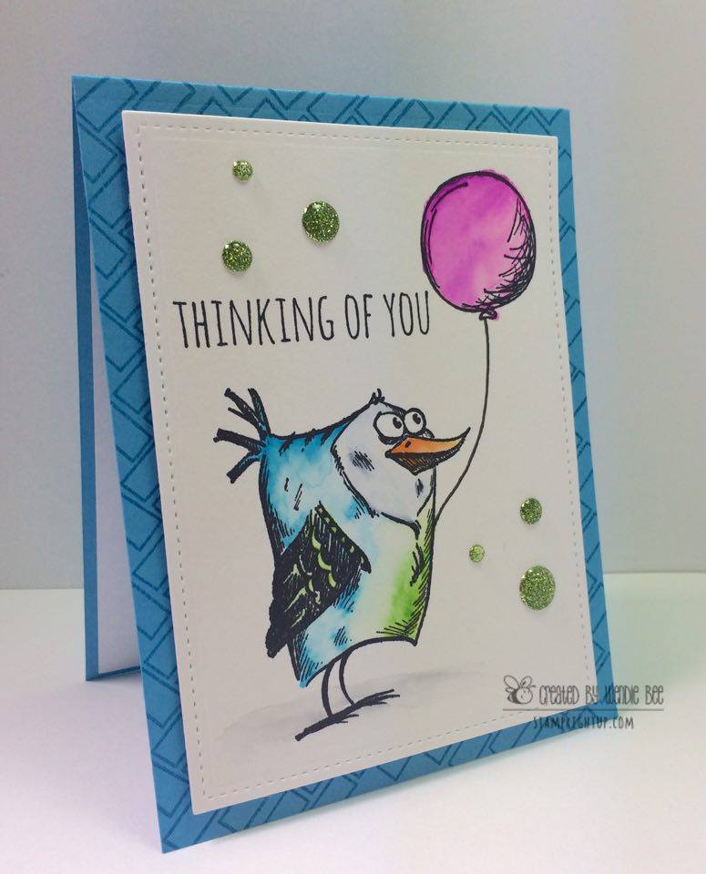 Tim Holtz Bird Crazy Talk Kuratake Clean Color Real Brush Pen Watercolor Easy Card Stamp Right Up