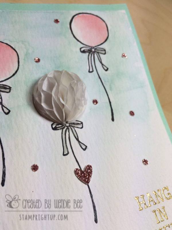 Watercolor Stampin Up Honeycomb Happiness Sale A Bration 2016 Wendie Bee Stamp Right Up_1