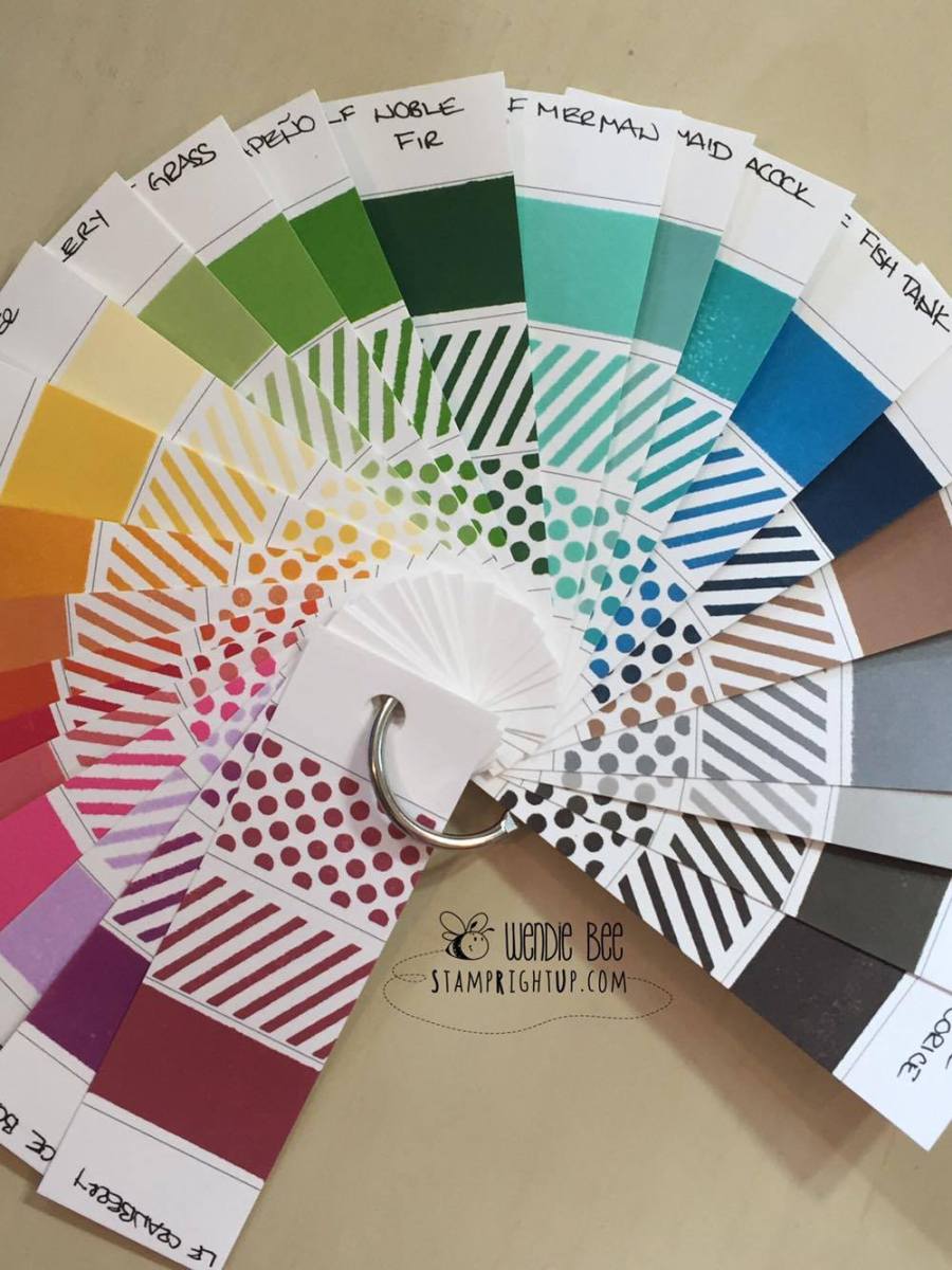 Lawn Fawn Dye Ink Pad Swatches and Review Complete Collection by Wendie Bee of Stamp Right Up