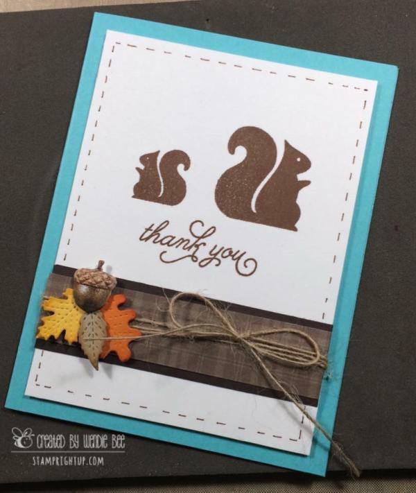Simon Says Stamp Card Kit of the month October 2016 Nutty About You by Wendie Bee of Stamp Right Up 