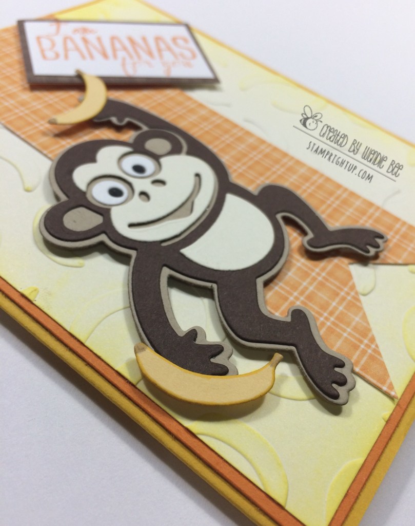 Elizabeth Craft Designs JINKS THE MONKEY Card Wendie Bee Stamp Right Up