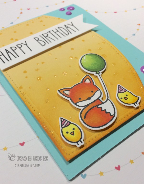 Lawn Fawnatics Challenge Happy Birthday Stamp Right Up Wendie Bee Into The Woods Party Animals Close Up