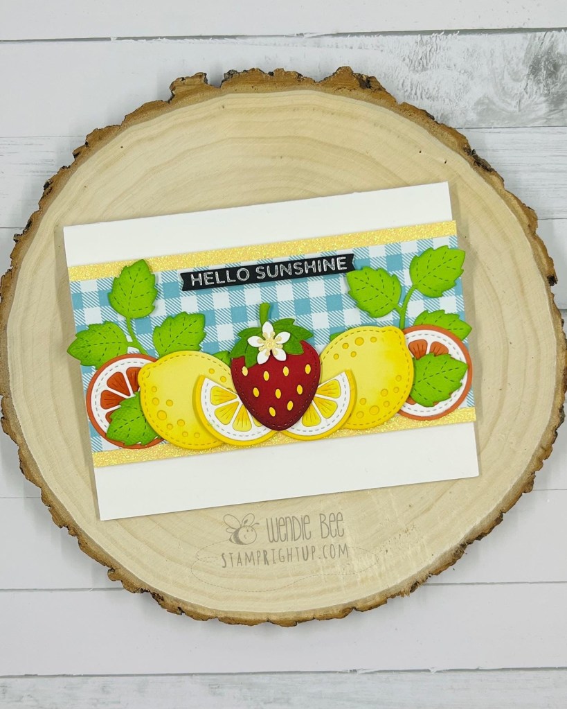 Lawn Fawn Zesty Lemon by Wendie Bee Stamp Right Up